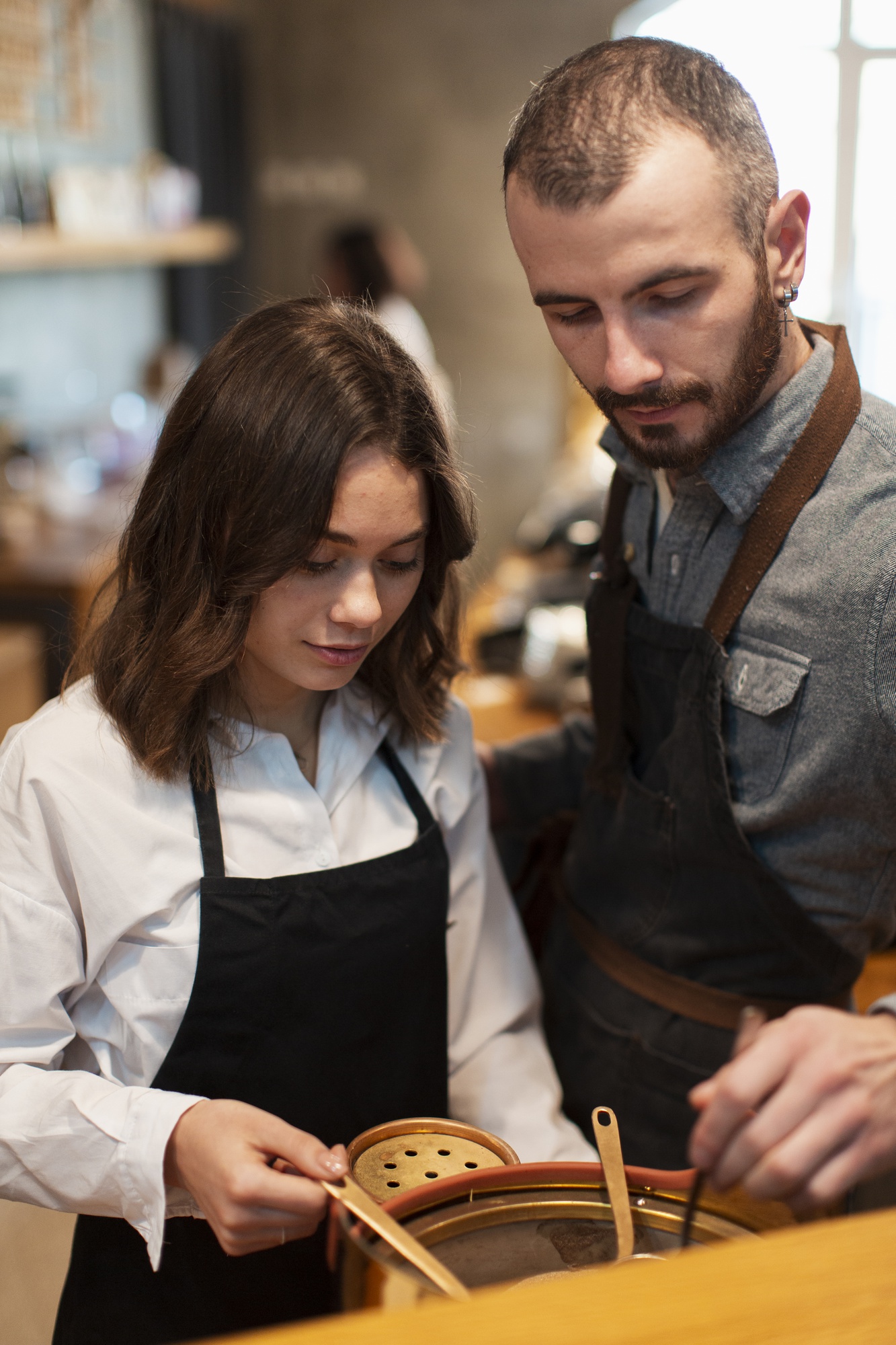 Chef collaborating with a bakery partner